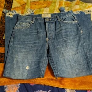 We The Free Distressed Blue Jeans